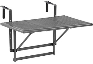 greemotion Balkonhängetisch Metall grau 60,0 x 40,0 x 56,0 cm