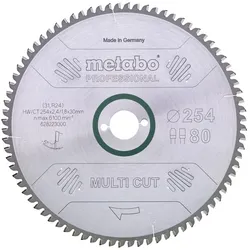 Metabo Sägeblatt "multi cut - professional"216x2,4/1,8x30Zähnezahl 60Z60 FZ/TZ5°neg.