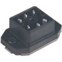 Hirschmann Aufbaustecker mit Flansch und Lötkontakten Schwarz GO 60