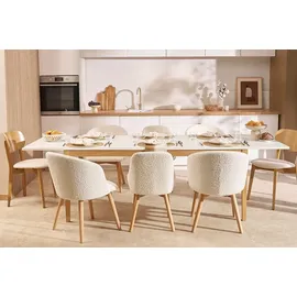 miliboo Design-Esstisch 180 x 76 x 90 cm weiß