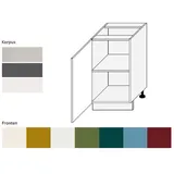 Feldmann-Wohnen Unterschrank Rimini (1-türig (Holztür), 1 Einlegeboden, 1-St., moderne Optik, MDF Kasetten-Fronten, Soft-Close) 45x50x82cm Farbe wählbar weiß