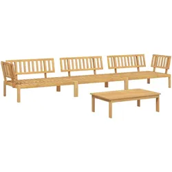 vidaXL 4-tlg. Garten-Sofagarnitur aus Paletten Massivholz Akazie