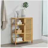 [en.casa] Badezimmerschrank Vetlanda Bambus 87x66x33 cm