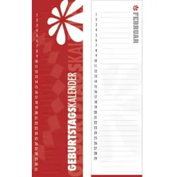 ALPHA Geburtstagskalender Mini 880812 95x330mm immerwährend