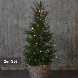 Star Trading Baummantel Lichterkette Außen Batterie LED Baummantel Lichterkette Baum 2er Set Weihnachtsbaum Lichterkette Tannenbaum Lichterkette Christbaum