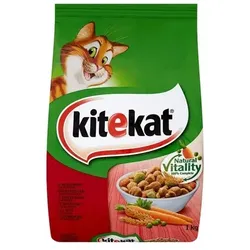KITEKAT Trockenfutter für Katzen mit Rind und Gemüse 6x300g