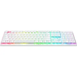 Razer Deathstalker V2 Pro (Purple Switch)- Kabellose Optische Low-Profile-Gaming-Tastatur (Klickende Optische Switches, HyperSpeed Wireless, Bluetooth 5.0) QWERTY US-Layout | Weiß