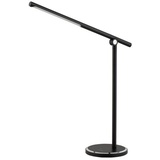 Licht-Erlebnisse LED Schreibtischlampe KEIANA Schwarz Aluminium individuell verstellbar | LE54932