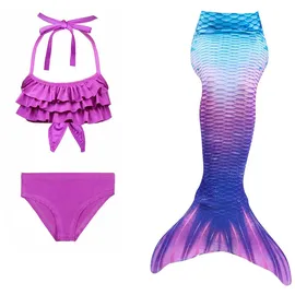 Master Meerjungfrauenkostüm und Badebekleidung MASTER Siren, 140 cm - Violett - 140