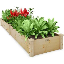 Costway Hochbeet 240 x 60 x 25 cm Braun