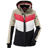 killtec Damen Funktionsjacke/Skijacke mit abzippbarer Kapuze und Schneefang KSW 253 WMN SKI JCKT, hell camel, 44, 37583-000