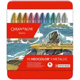 Caran d'Ache Wachsmalstift 10 St. Metallic