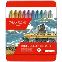 Caran d'Ache Wachsmalstift 10 St. Metallic