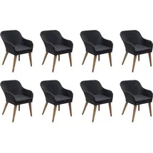 vidaXL Polyrattan Garten-Essgruppe 9-tlg. schwarz inkl. Auflagen 3057813