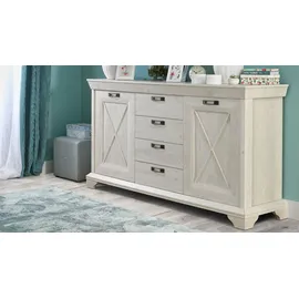 Die Möbelfundgrube Sideboard 178 x 96 x 48 cm Pinie Weiß