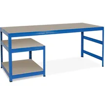 BRB-Lagertechnik BRB Packtisch / Werkbank, BxTxH 1800x600x900 mm, Unterbau BxTxH 600x600x515 mm, blau