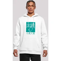 Kapuzenpullover F4NT4STIC "Disney Boys Arielle die Meerjungfrau", Herren, Gr. 4XL, weiß, Obermaterial: 65% Baumwolle, 35% Polyester, casual, slim fit, Langarm, Pullover, Print