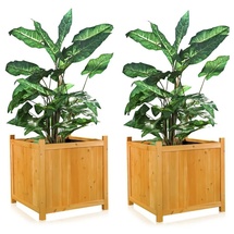 MuCoLa Blumenkübel Holz Pflanzkasten Blumentrog Blumentopf Übertopf