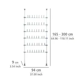 Wenko Herkules 94 x 300 x 9 cm grau,weiß