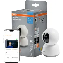 Osram SMART+ WiFi Kamera 360° 4MP 2K QHD Weiß