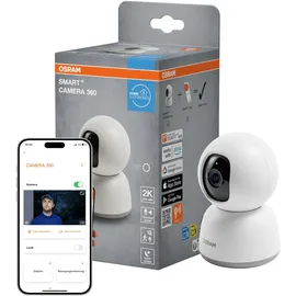 Osram SMART+ WiFi Kamera 360° 4MP 2K QHD Weiß