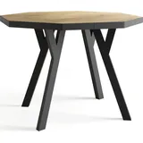 WFL GROUP Esstisch, Eiche, Rund, 100x76x100 cm, Esszimmer, Tische, Esstische