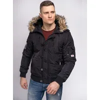 Lonsdale London Herren JARRETH, Men Hooded Winterjacket, Black, XL