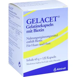 Gelacet Nahrungsergänzungsmittel mit Biotin 120 St Kapseln