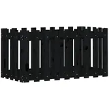 vidaXL Hochbeet Latten-Design 100 x 50 x 50 cm Schwarz