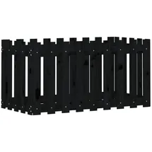 vidaXL Hochbeet Latten-Design 100 x 50 x 50 cm Schwarz