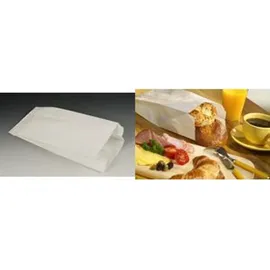 Papstar 1000 Papierfaltenbeutel, Cellulose, gefädelt 35 x 13 x 7 cm weiss Füllinhalt 2 kg