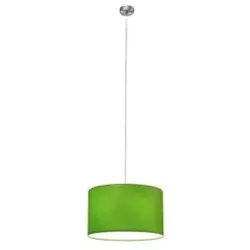 Brumberg 58262546 Pendelleuchte nickel matt, mit Schirm sommergrün, 1 x E27 max. 15 W LED, rund