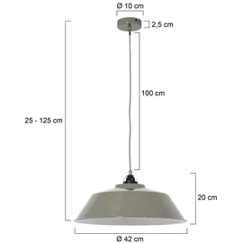 MEXLITE Pendelleuchte Deckenlampe Hängeleuchte Esszimmerlampe Metall Grün D 42 cm