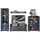 Innostyle Wohnwand Holzwerkstoff Parisian Blue/Haveleiche Cognac LED-Beleuchtung - Parisian Blue