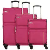 d & n Travel Line 6704 Koffer-Set 3-tlg. nylon/pink