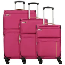 d & n Travel Line 6704 Koffer-Set 3-tlg. nylon/pink