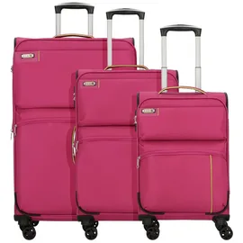 d & n Travel Line 6704 Koffer-Set 3-tlg. nylon/pink