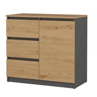 CDF Schubladenschrank 80 x 40 x 75 cm Anthrazit