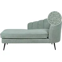 Beliani Chaiselongue Bouclé grün rechtsseitig ALLIER