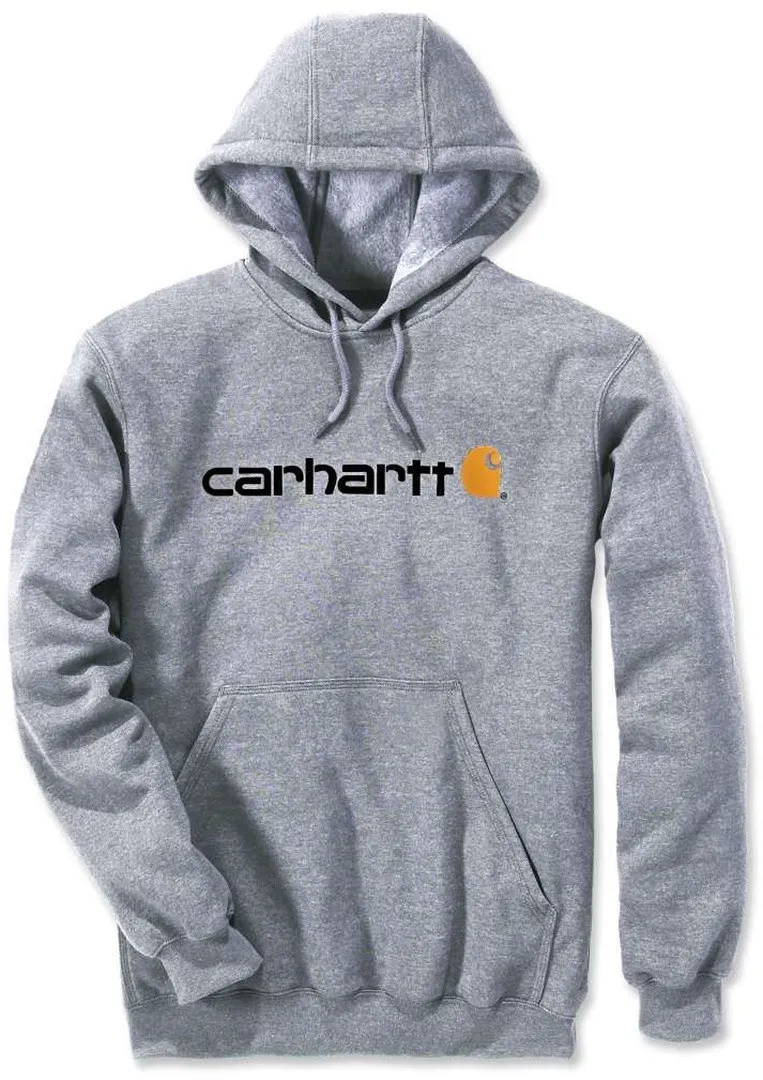 Carhartt Signature Logo Midweight Hoodie, grijs, XL Voorman