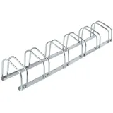 Relaxdays Fahrradständer für 6 Fahrräder Silber