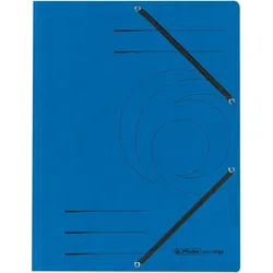 herlitz Eckspannmappe mit 3 Klappen easy orga DIN A4 blau