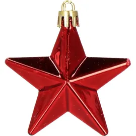 SPRINGOS Weihnachtskugeln Christbaumkugeln Weihnachtsbaum Kugeln 104 Stück Dekoration - Rot / Weiß - Rot/Weiß