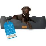 FREUDENTIER orthopädisches Hundebett XXL für große Hunde - Waschbar - Herausnehmbares Liegekissen - Memory Foam - Hundekorb/Hundekissen 124x93cm