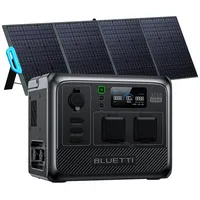 BLUETTI Stromerzeuger Solar Generator Kit AC60 403Wh mit 200W Solarpanel, (fürOutdoor-Camping, LiFePO4-Batteriezellen), 2 600W (1200W Spitze) AC Ausgängen