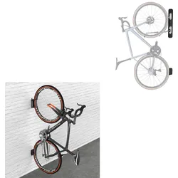 Fahrrad Wandhalterung schwenkbar Fahrradlift passend für 54-70mm Reifenbreite ME84 + Fahrrad Wandhalterung schwenkbar Cranit Fahrradlift vertikal FH1 schwarz