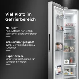 Haier HSW79F18ANMM SBS Serie 7 Side-by-Side (611 l, 1775 mm hoch, Edelstahl)