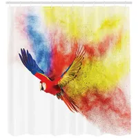 ABAKUHAUS Duschvorhang 175 x 200 cm orange gelb