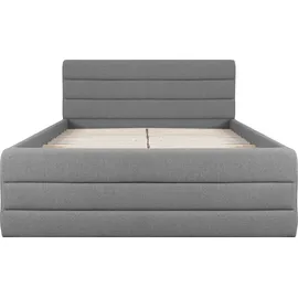 OTTO products Polsterbett »Merrit«, Quernaht im Kopf- und Fußteil, in 5 Breiten, auch in 220 cm Länge grau