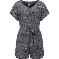 Ragwear Damen kurzer gemusterter Sommer Jumpsuit Bodysuit mit Taillenband Salwin YOUMODO Midnight Gr. XXL - XXL